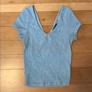 TopShop blue crop top